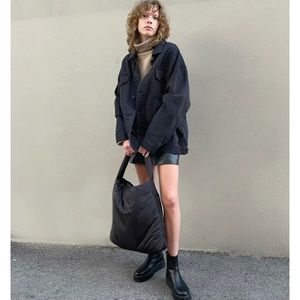 Oak + fort padded tote bag